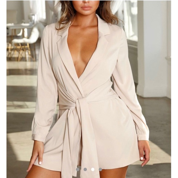 Oh Polly Dresses & Skirts - Oh Polly Tie Front Blazer Dress NWT US 2